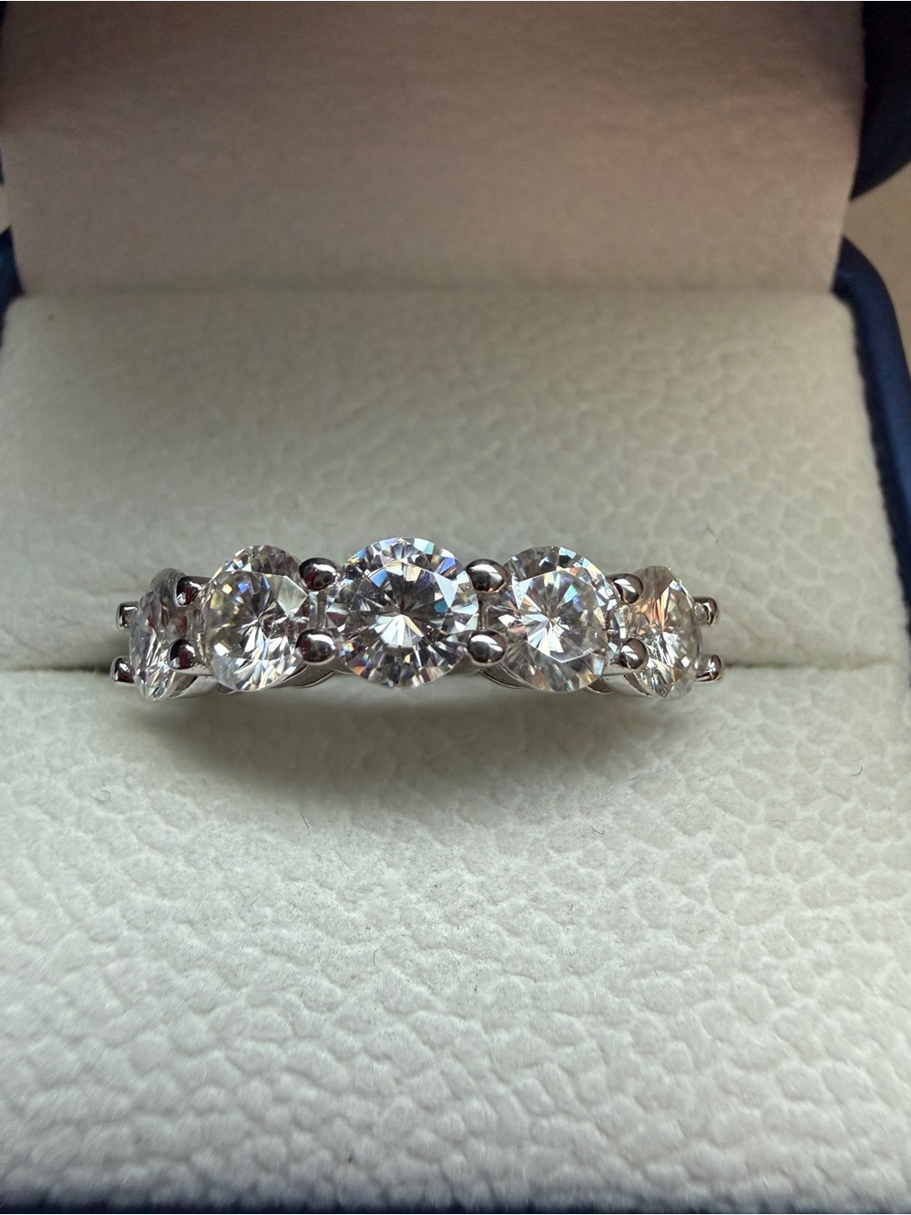 Size 8 Moissanite round ring